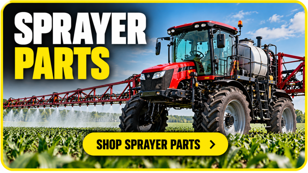 Agricultural sprayer equipment and sprayer parts